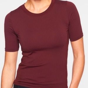 Athleta Ribbed Renew T shirt